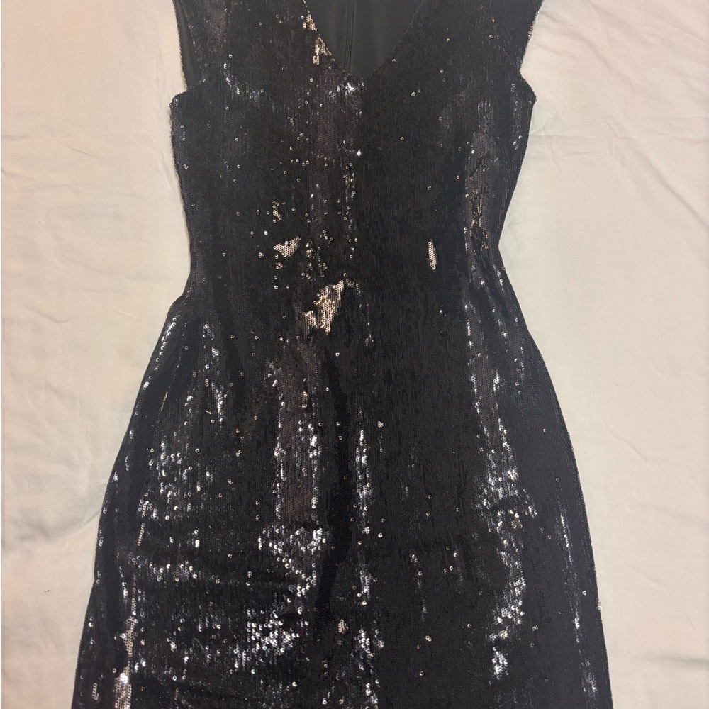 French Connection Black Sequin Mini  Dress size 0